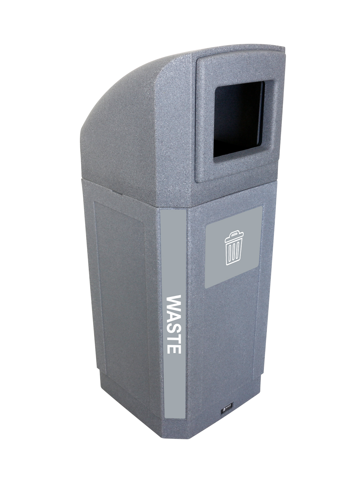 OCTO – Single – Kit – Outdoor – Waste – Full – Greystone