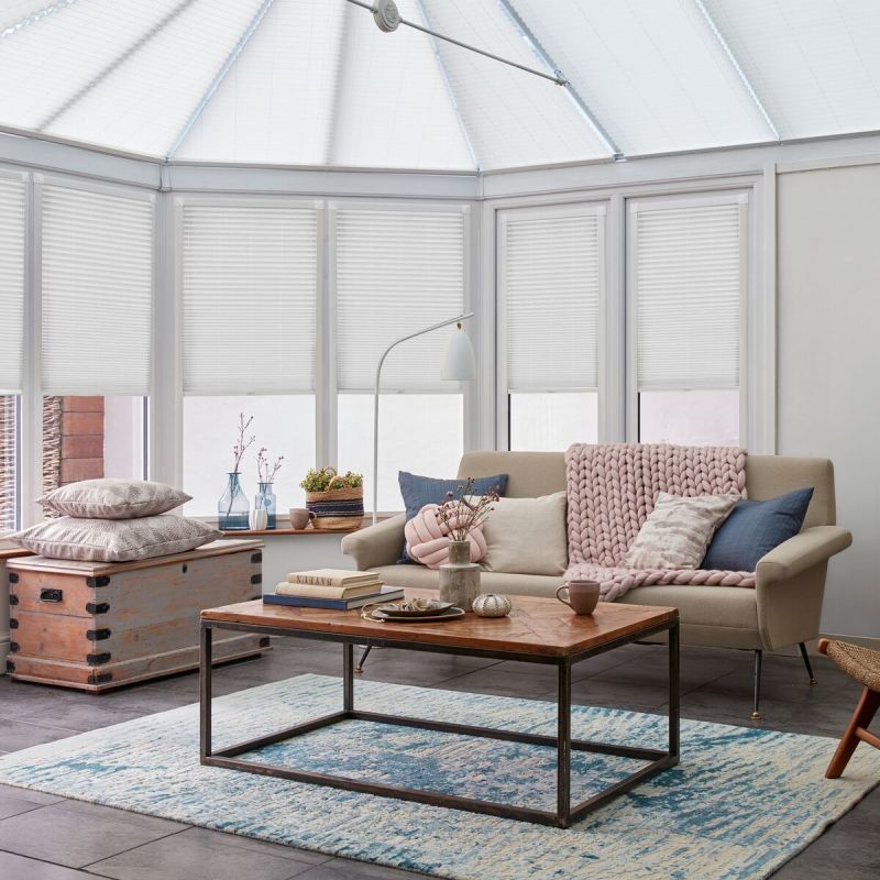 Malbec White Pleated Blind