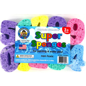 Super Sponges, 3", Numbers, 10 Pieces