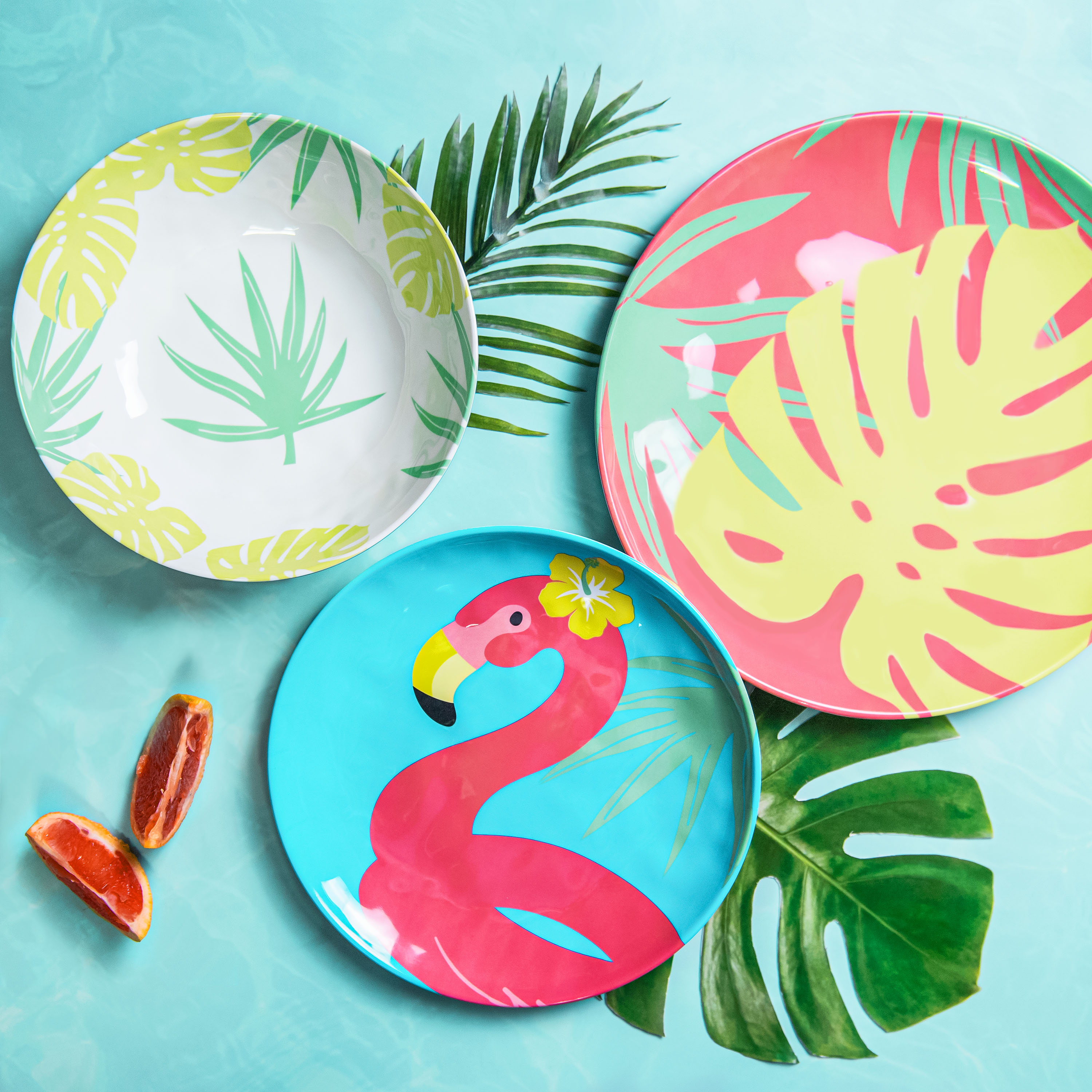Summer Prints Dinnerware Set, Flamingo, 12-piece set slideshow image 8 Summer Prints Dinnerware Set, Flamingo, 12-piece set slideshow image 8