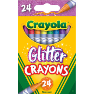 Glitter Crayons, 24 Colors