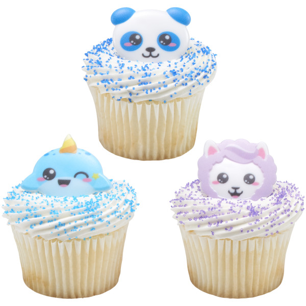 Kawaii Characters Cupcake Rings