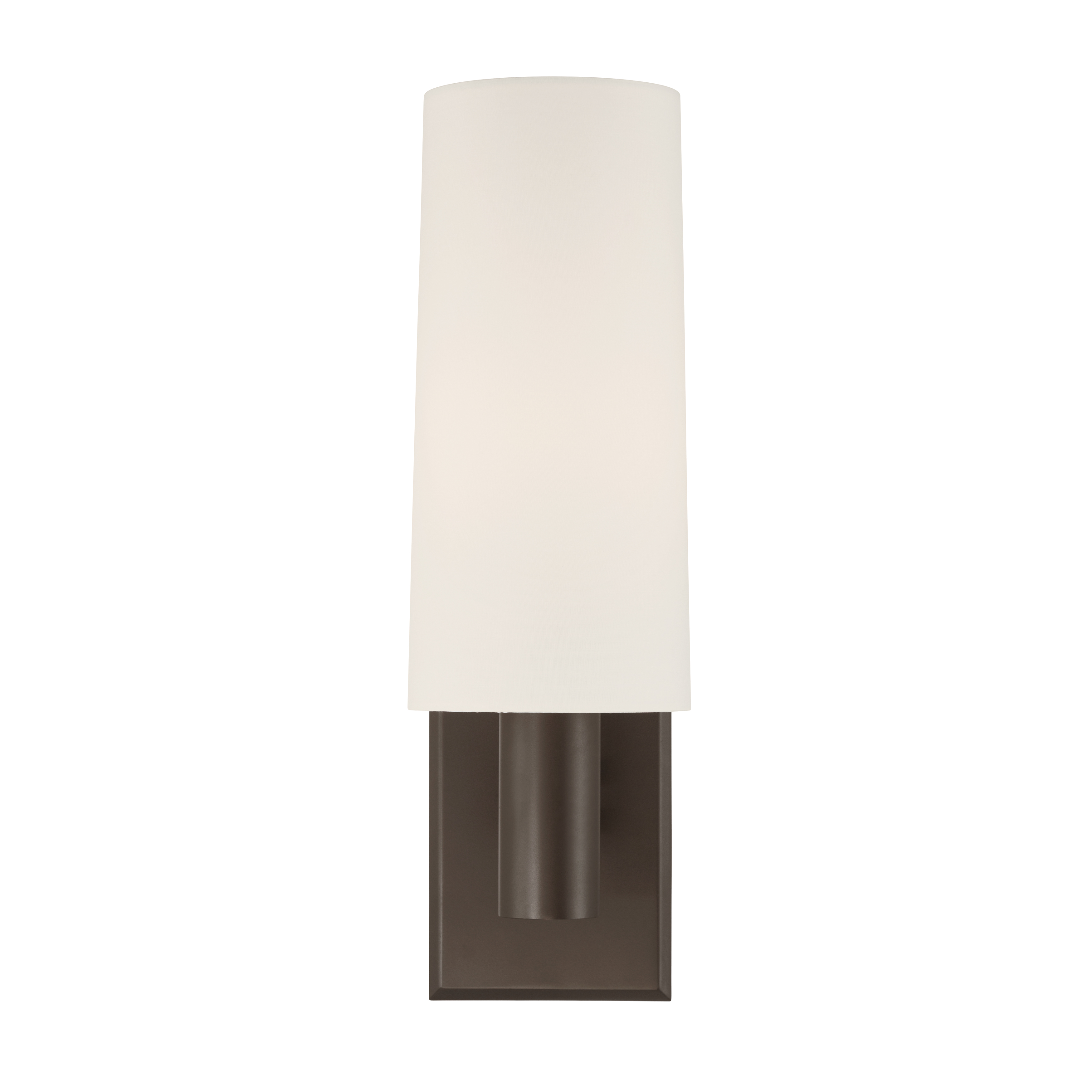 1-Light Wall Sconce - Dark Bronze and White Linen - alternate view