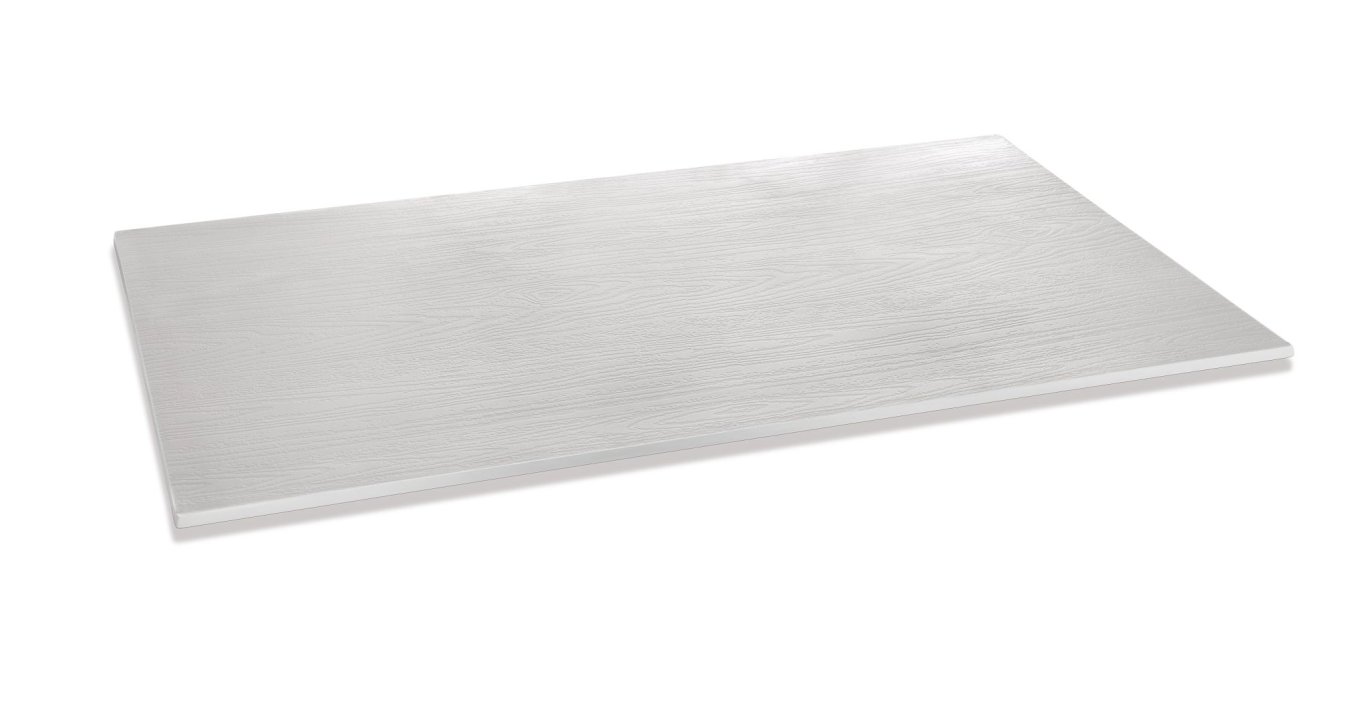 Serving board GN 2/4 melamine with white wood grain surface
