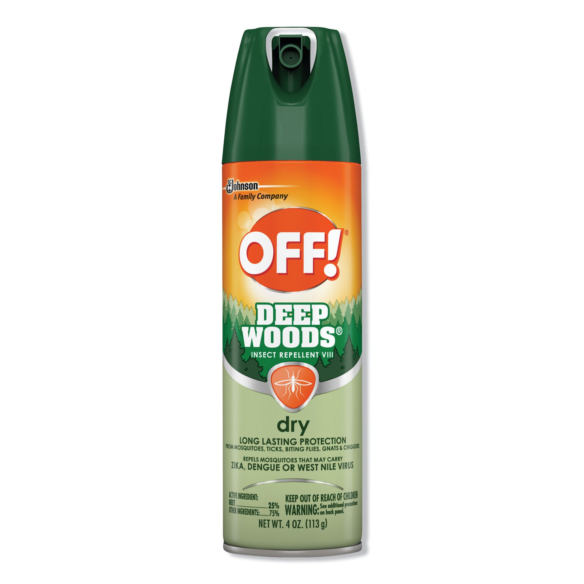 Off!® Deep Woods® Dry DEET Insect Repellent, 4-ounce spray can
