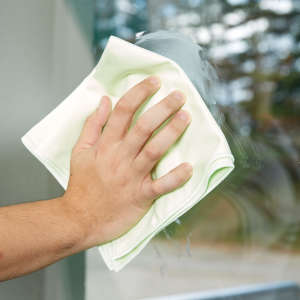 Unger, MicroWipe Microfiber Cleaning Cloth, 16"x16", Green