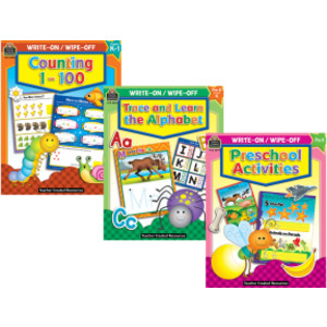 Early Learning Write & Wipe Activity Book Kit &ndash; Alphabet, Numbers & Preschool Skills