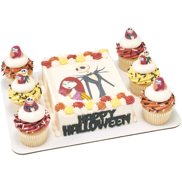 Disney Tim Burton's The Nightmare Before Christmas Jack Skellington & Sally PhotoCake® Edible Image®
