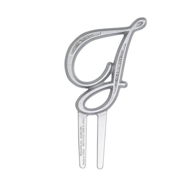 2.5" J Diamond Letter Monogram