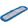 Carlisle, Flo-Pac, Microfiber Hook & Loop Dry Dust Mop with Fringe, 24"W, Blue