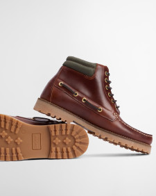 Re-Engineered Tiller Moccasin Boots Mahogany