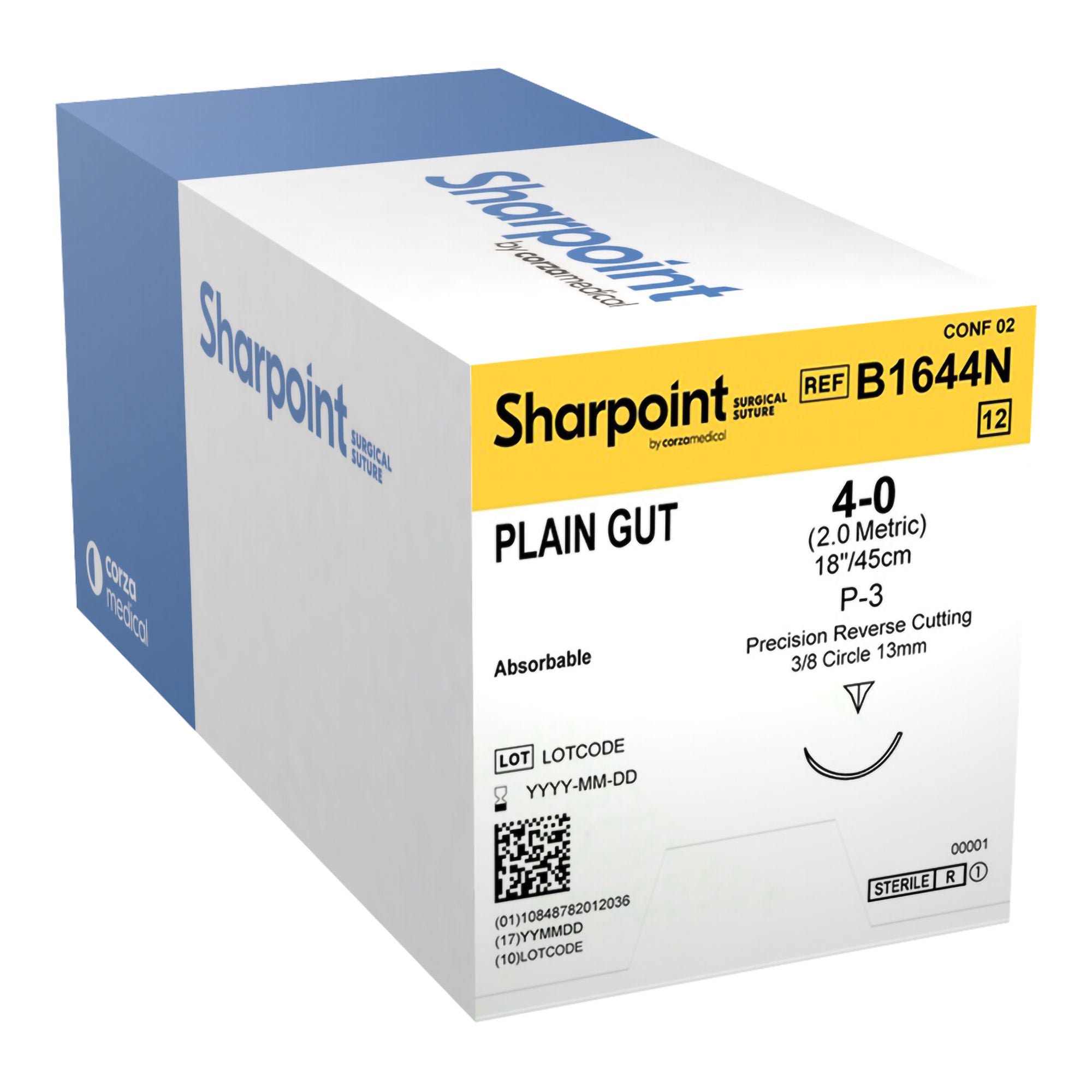 Surgical Specialties SUTURE, PLAIN GUT DSM13 4-0 PLGUT 18"/45CM (12/BX)