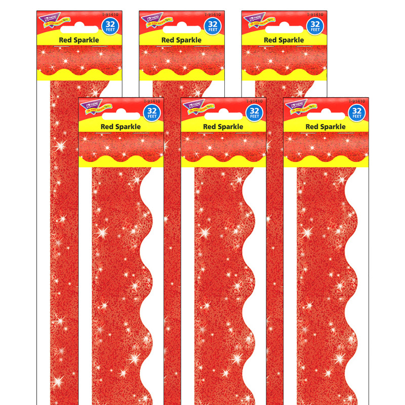 Red Sparkle Terrific Trimmers®, 32.5' Per Pack, 6 Packs