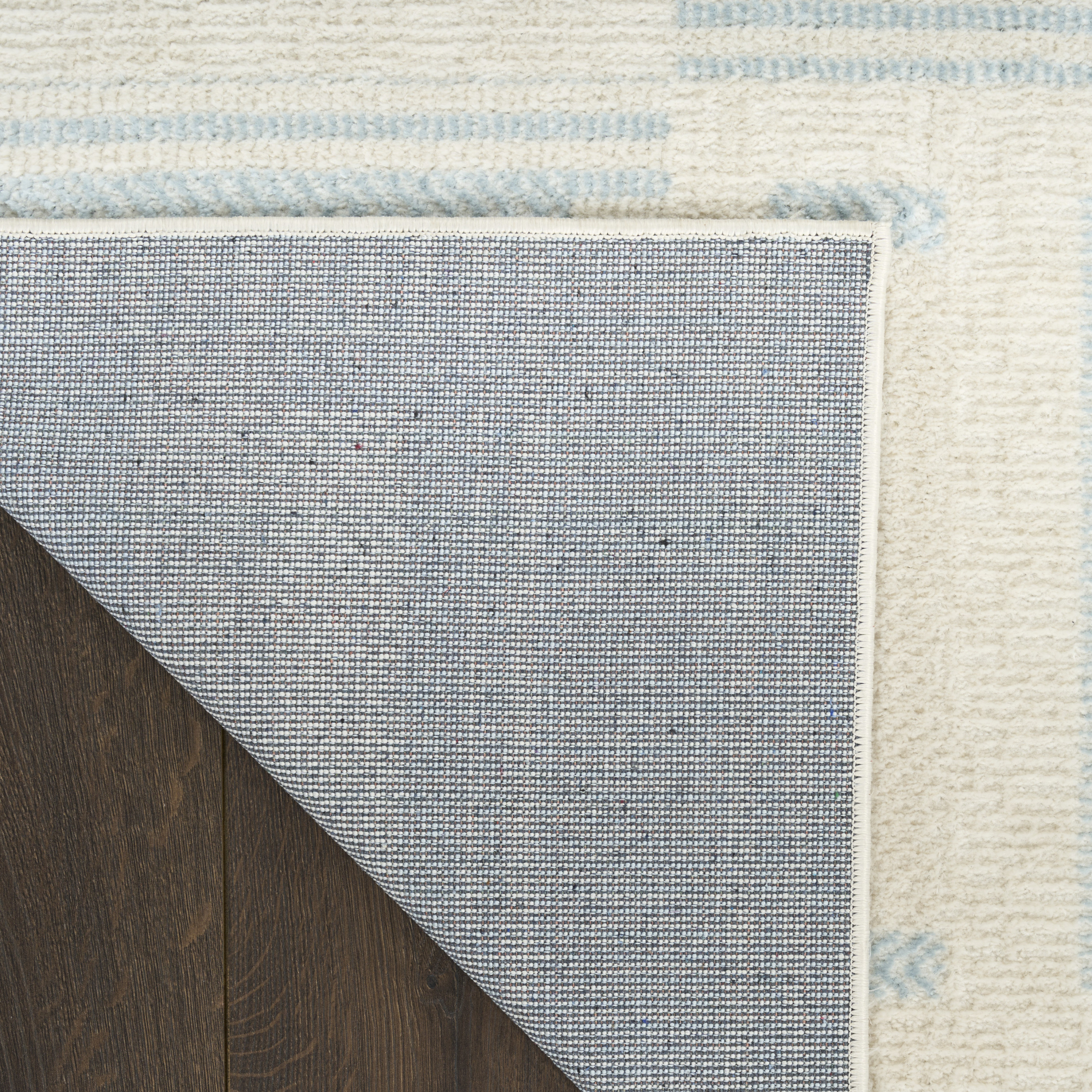 Nourison Nordic 4' x 6' Ivory Blue Modern Indoor Rug