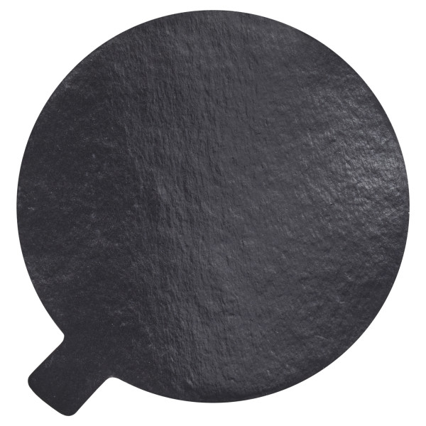 4" Round Black/Gold Reversible Waxed Corrugated Cake Board