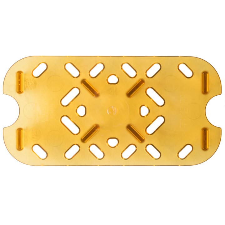 Fourth-size Super Pan® high-temperature plastic false bottom in amber