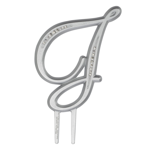 4.5" J Diamond Letter Monogram