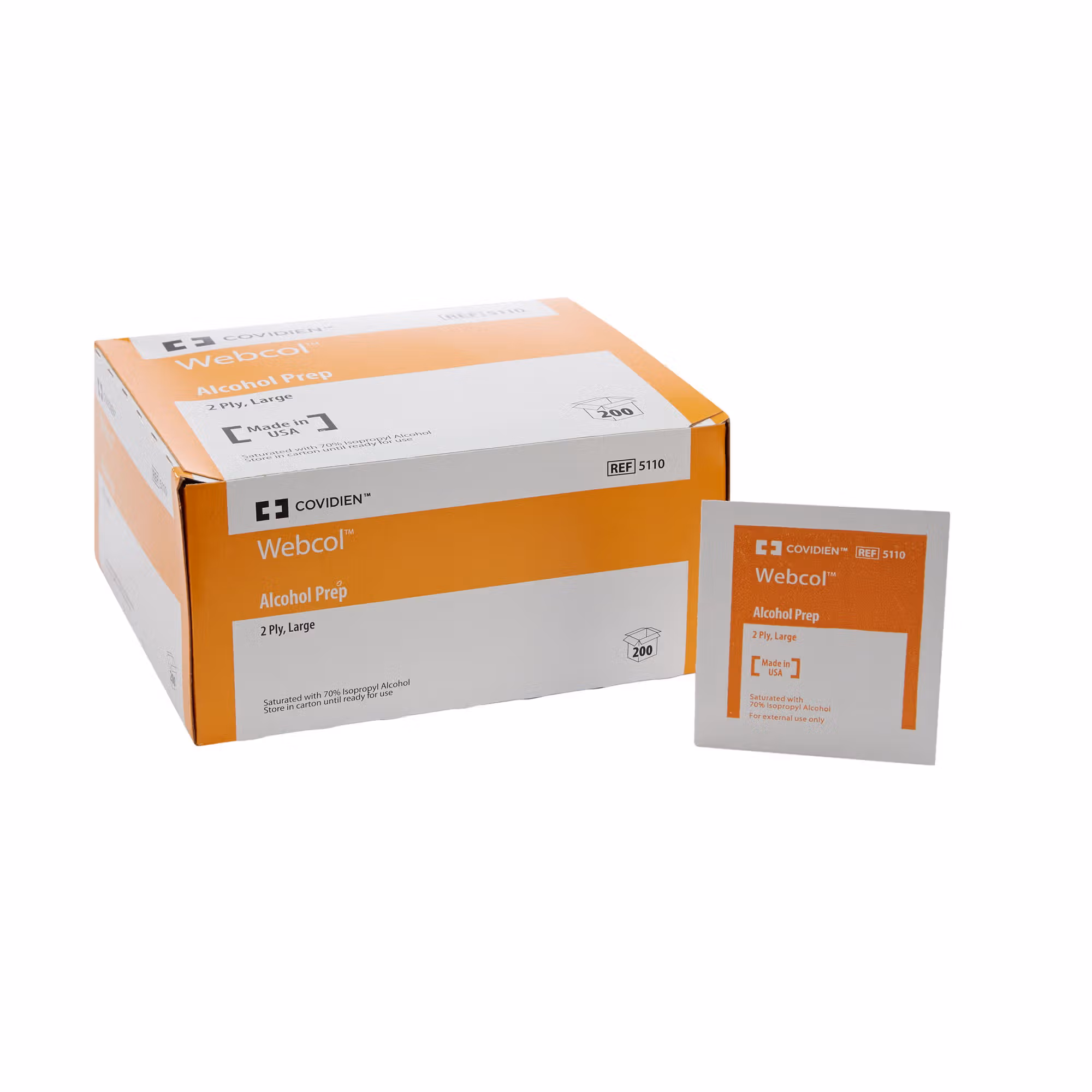 Webcol™ Alcohol Prep Pad, 1.5 x 3.25 Inch, Individual Packets
