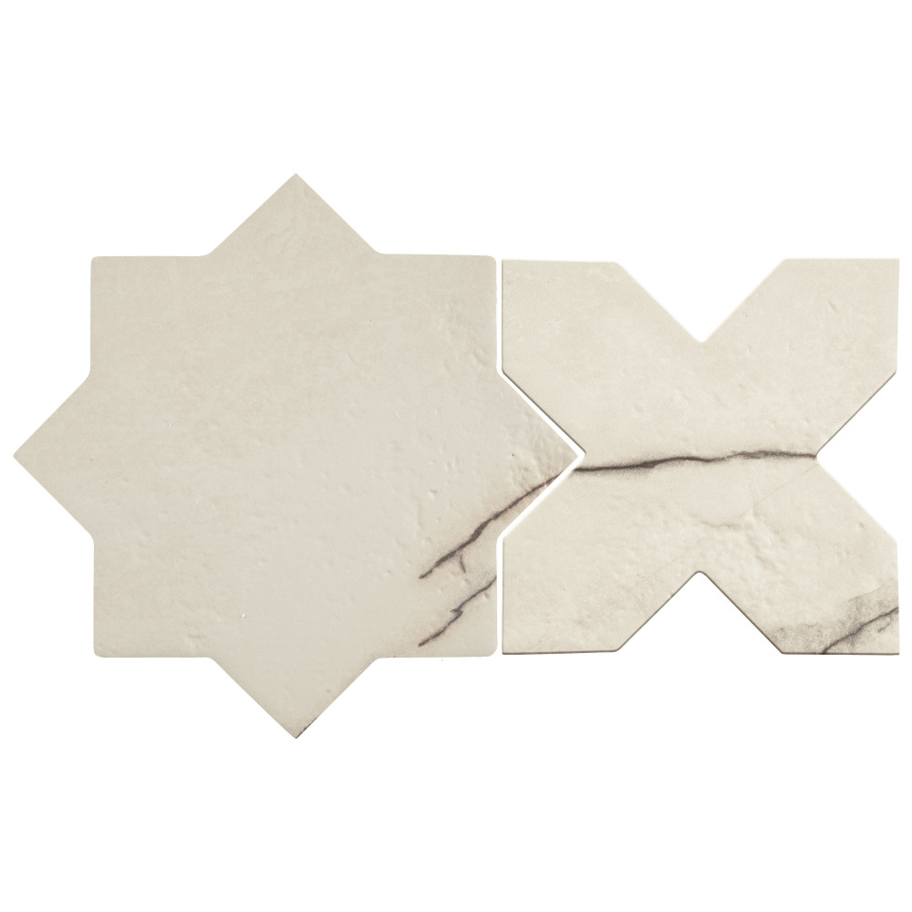 Istanbul Star Day with Day Cross 6 in. x 12 in. Porcelain Floor and Wall Tile