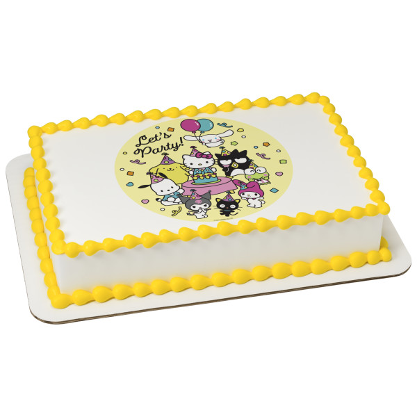 Hello Kitty® Let's Party PhotoCake® Edible Image®