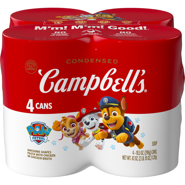 Paw Patrol Awesome Shapes Pasta With Chicken in Chicken Broth