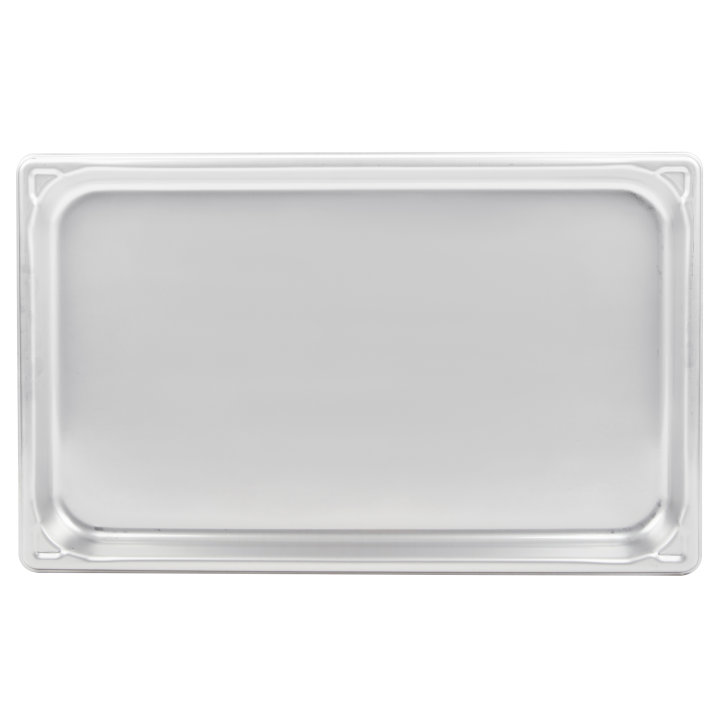 Full-size 1 ½-inch-deep Super Pan® heavy-duty stainless steel transport pan