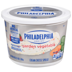 PHILADELPHIA Garden Vegetable Cream Cheese Spread, 48 oz. Tub (Pack of 6) image
