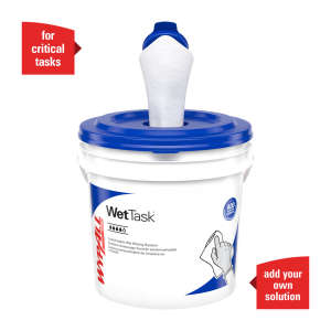 KIM06411, Kimberly Clark, WypAll CriticalClean WetTask, 1 ply, 12.00"x12.50", Synthetic, General Purpose Wipers, White