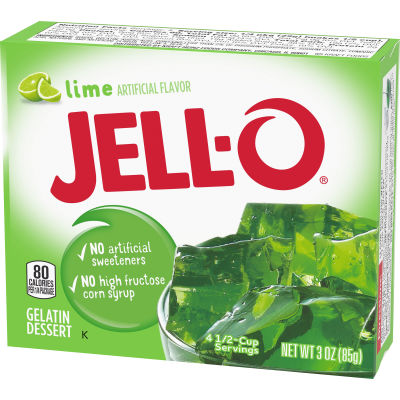 Jell-O Lime Gelatin Dessert, 3 oz Box
