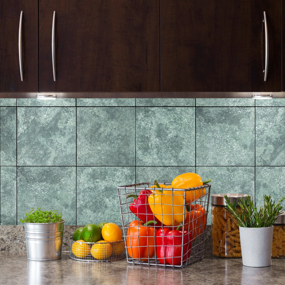 Mandala Sea Green 7-7/8 in. x 7-7/8 in. Ceramic Wall Tile