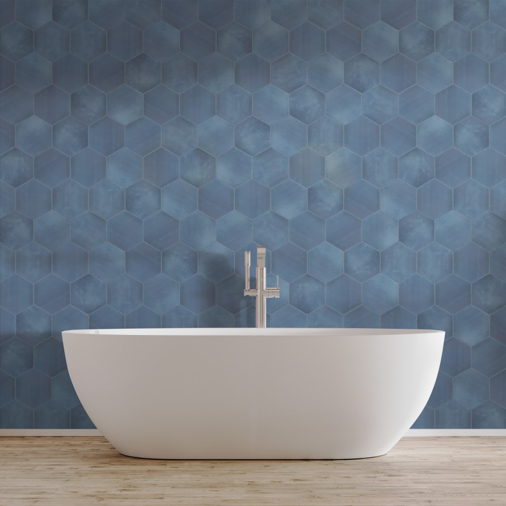 Horizon Hex Azul 7-3/4 in. x 9 in. Porcelain Floor and Wall Tile
