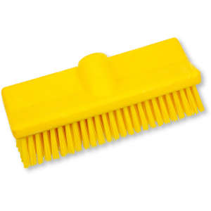 Carlisle, Sparta®, 10in, Color Coded Bi-Level Scrub Brush, Polypropylene Bristles, Yellow