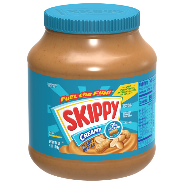 SKIPPY(r) Creamy Peanut Butter, 6/4 lb . C1C1 - Front Center In Package (Hi Res)