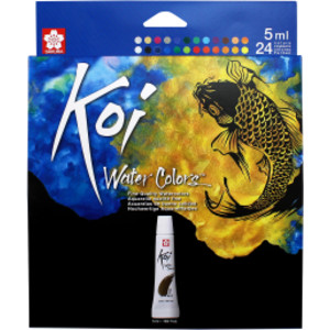 Koi Watercolor Tube Set, 5mL, 24 Colors