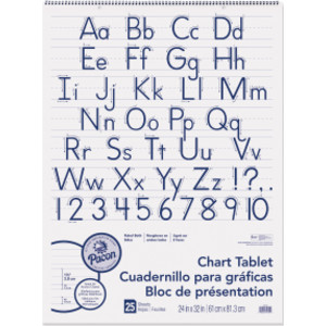 Chart Tablet, Manuscript Cover, 1-1/2" Ruled, 24" x 32", 25 Sheets