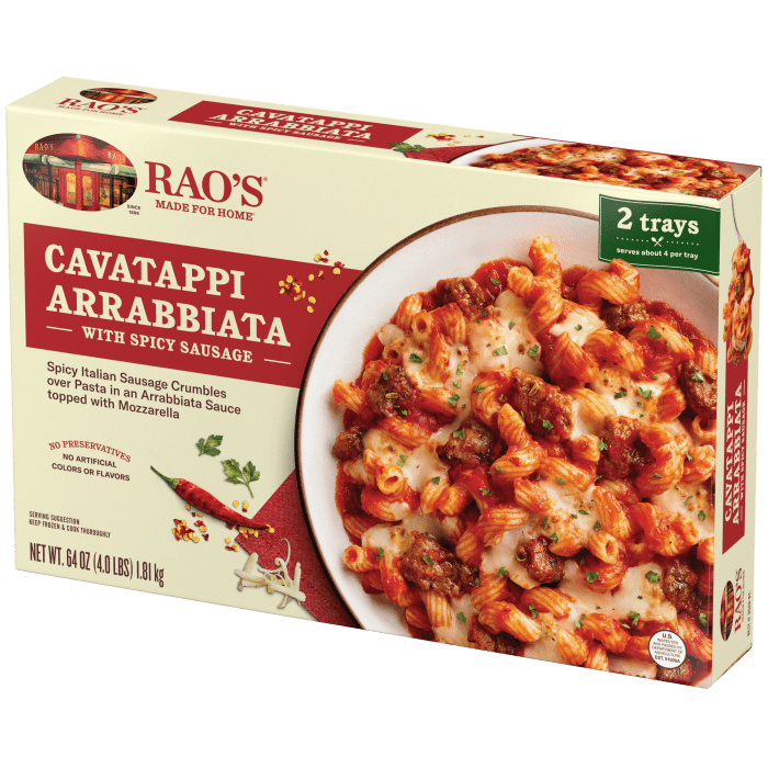 Cavatappi Arrabbiata with Spicy Sausage Frozen, 64 oz - Right angle Image
