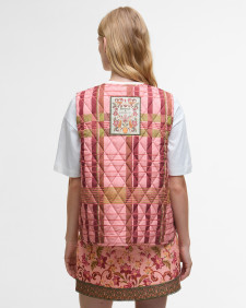 Barbour FARM Rio Fernanda Liner Pink Tartan/Beige Heart Print