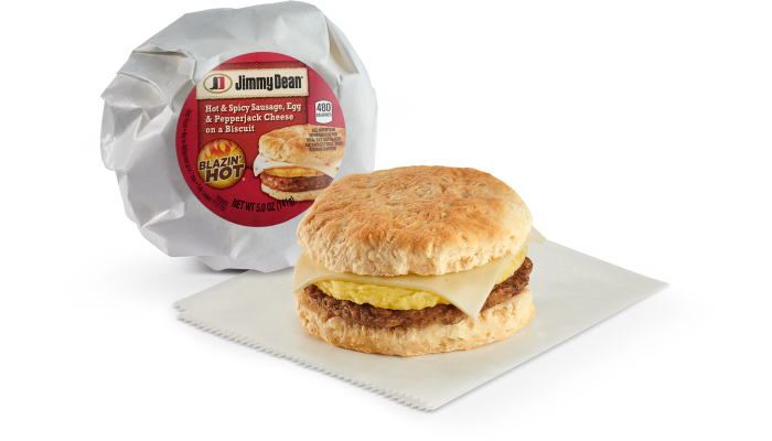 Jimmy Dean® Butcher Wrapped Blazin' Hot® Hot & Spicy Sausage, Egg & Pepper Jack Cheese Biscuit_image_1