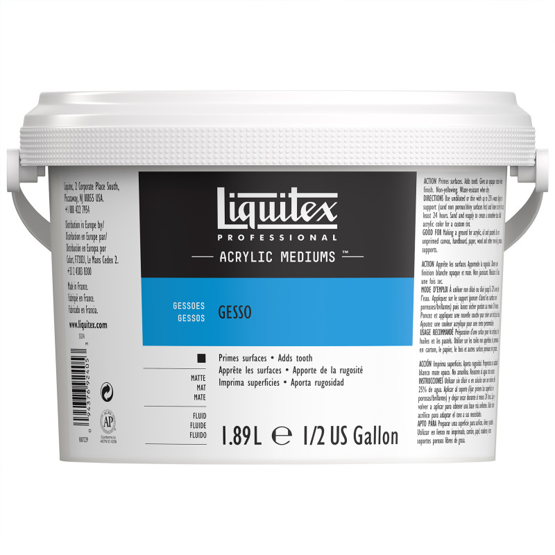 Professional Acrylic Gesso, White, 64 oz (1.89 L)