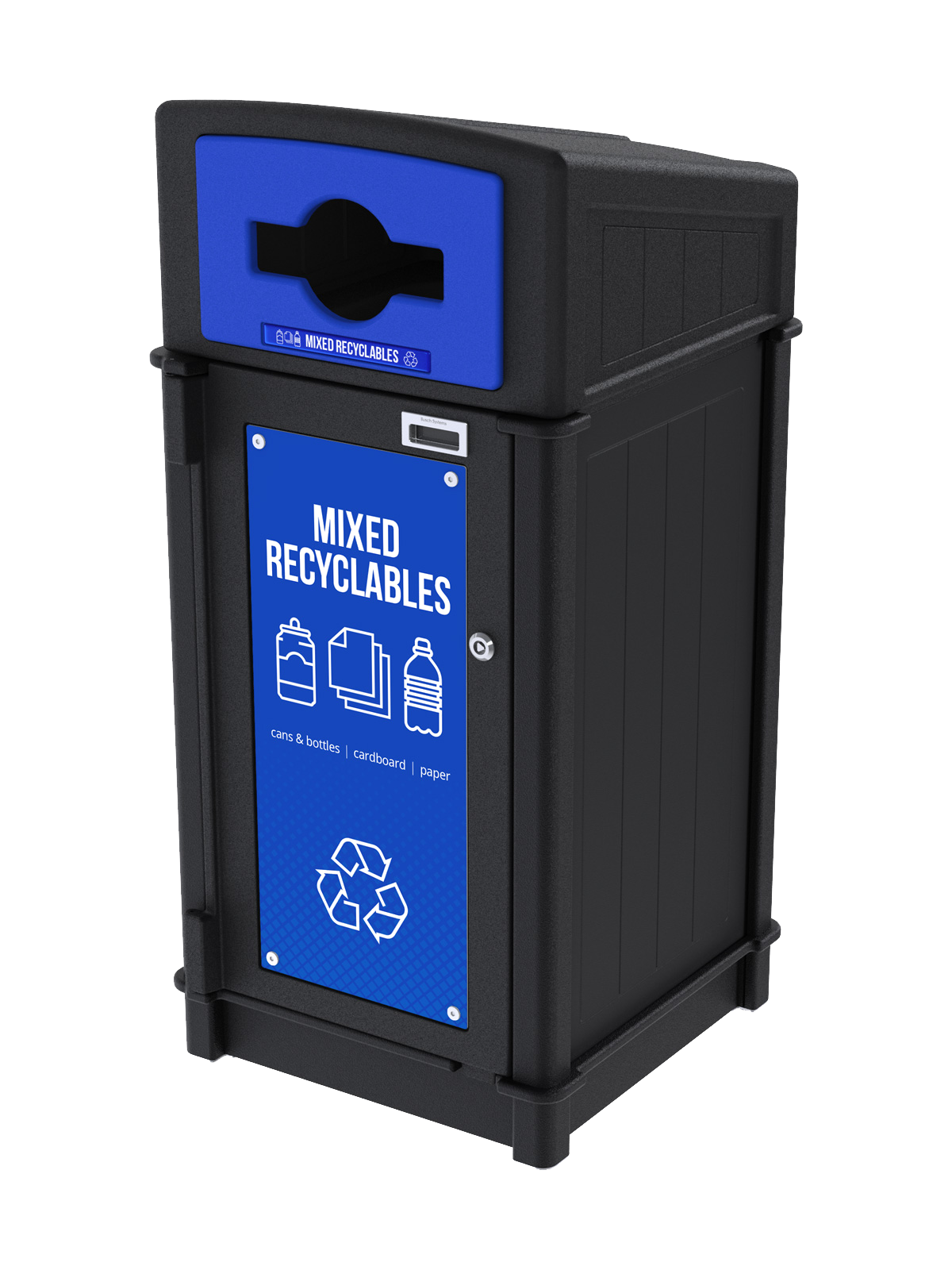 FUSION – Single – Kit – Front Load – Mixed Recyclables – Mixed – Black-Blue