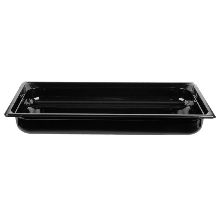 Full-size 2 ½-inch-deep Super Pan® high-temperature plastic pan in black