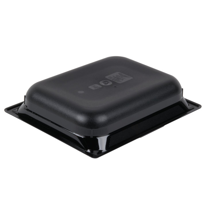 Half-size 2 ½-inch-deep Super Pan® low-temperature plastic pan in black