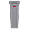 Rubbermaid Commercial, Vented Slim Jim, 23 gal, Resin, Gray, Rectangle, Receptacle