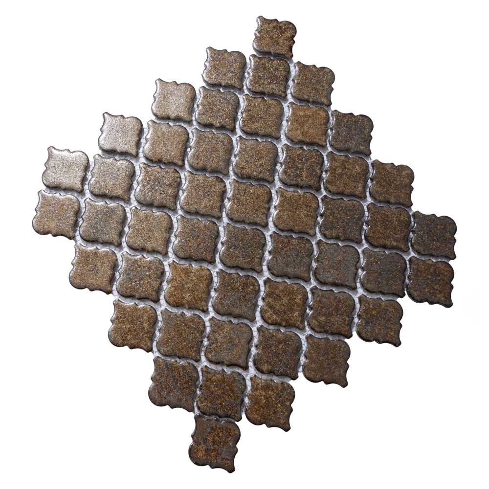 Sample – Hudson Tangier Brownstone Porcelain Mosaic Tile