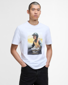 Nicholl Steve McQueen Graphic T-Shirt Whisper White