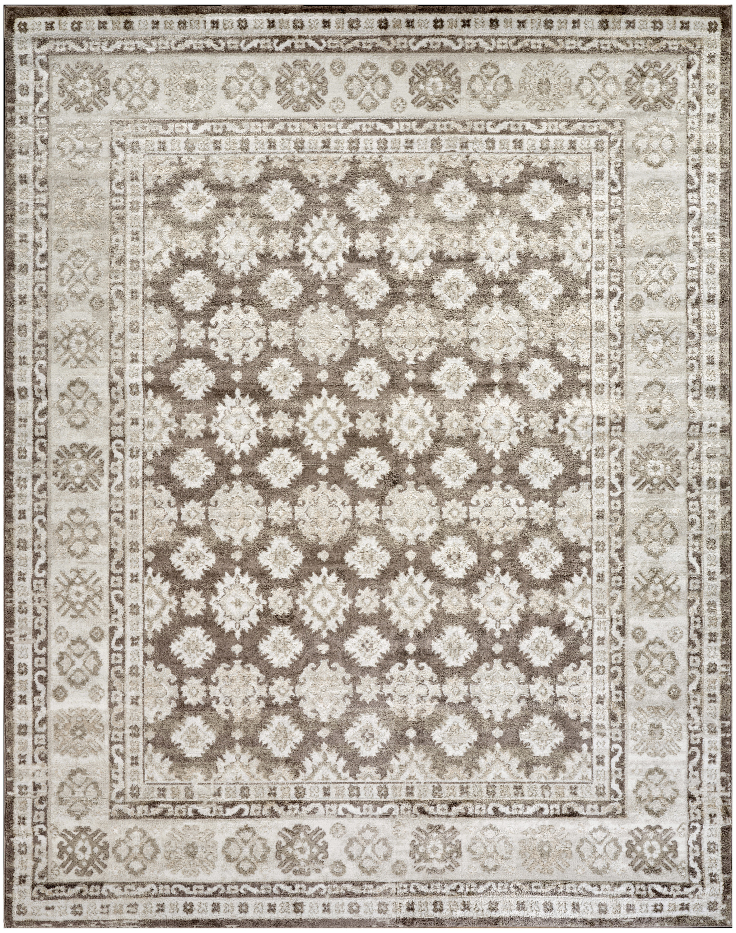 Nourison Dekor 7'10" x 9'10" Ivory Brown Vintage Indoor Rug