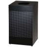 Rubbermaid Commercial, Silhouettes, 20 gal, 	Metal, Black, Square, Receptacle