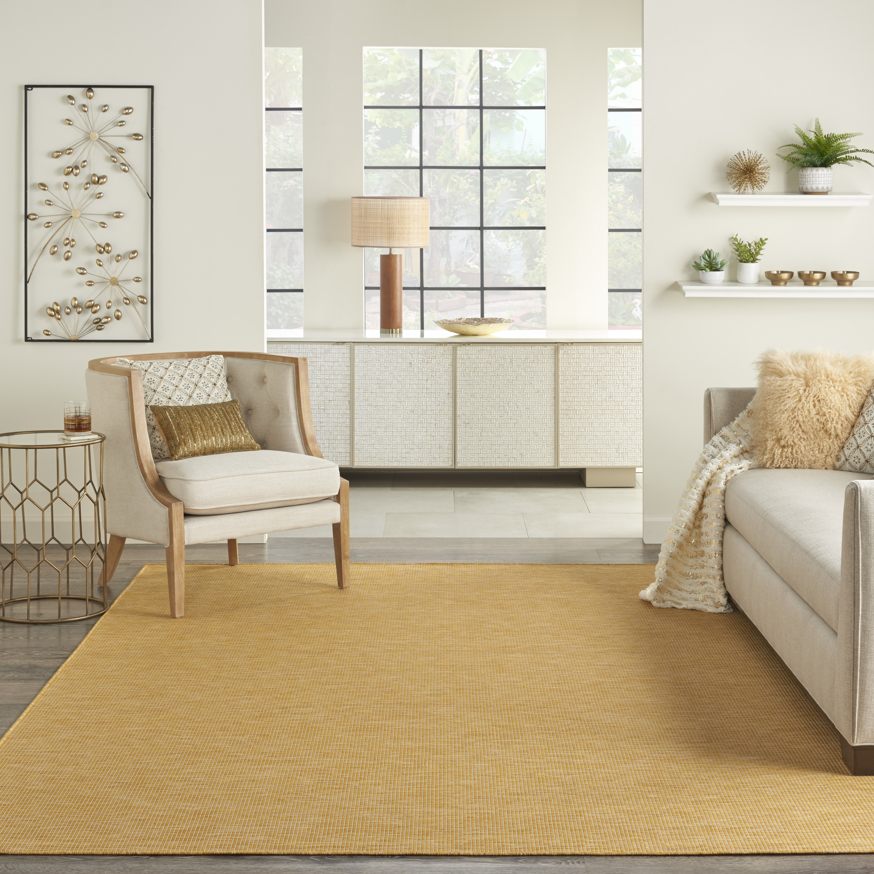 Nourison Positano 7' x 10' Yellow Modern Rug
