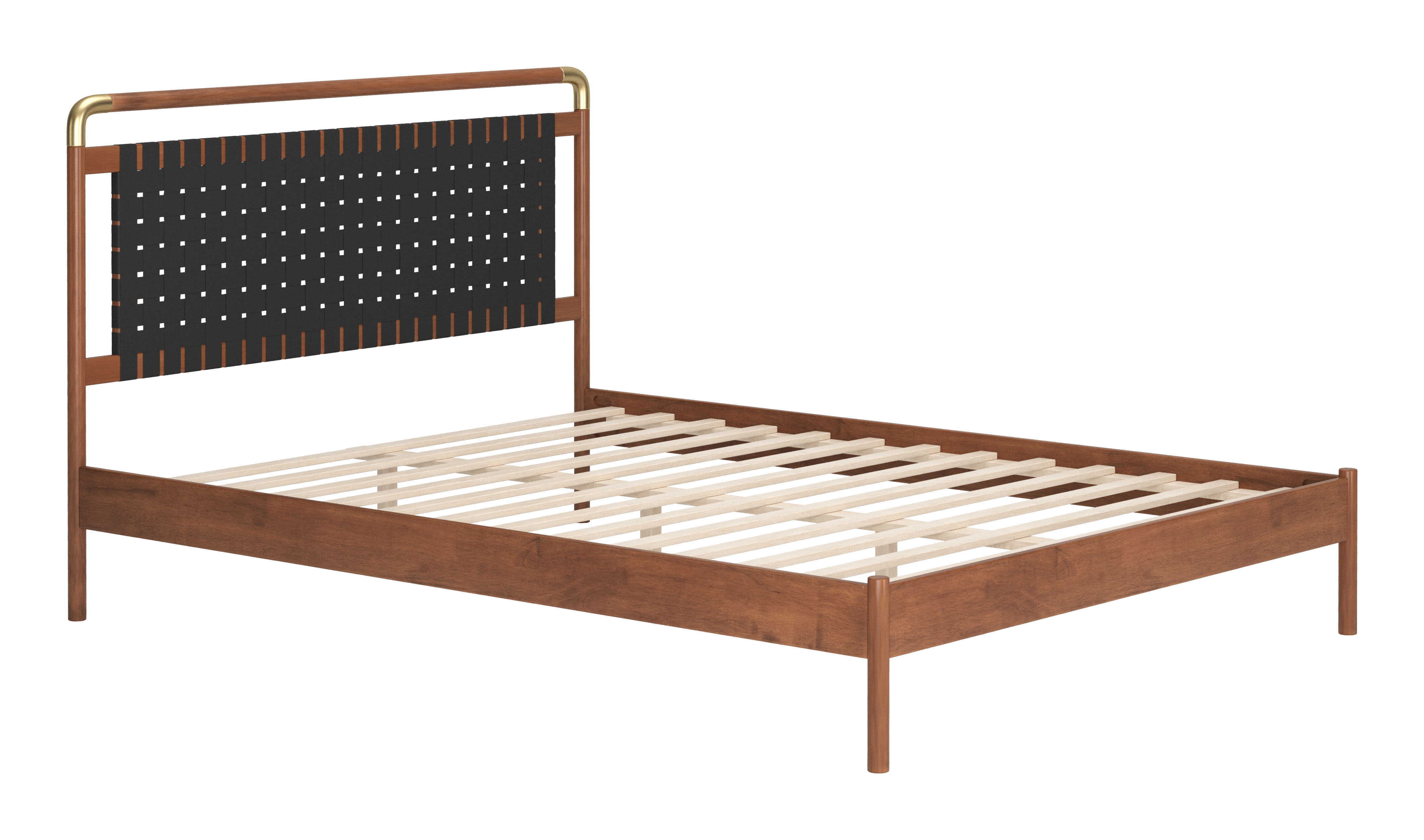 Netz Queen Bed Black & Walnut product image