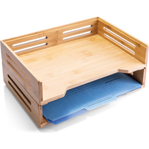 Bamboo Letter Tray, Pack of 2